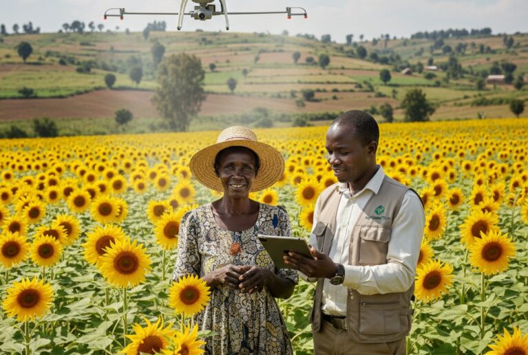 We partner with smallholders to move from subsistence to commercial viability. We provide practical support - training, improved seed, bio-inputs, digital guidance ...